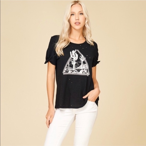Distressed Desert Cactus Tee - Picture 2 of 6